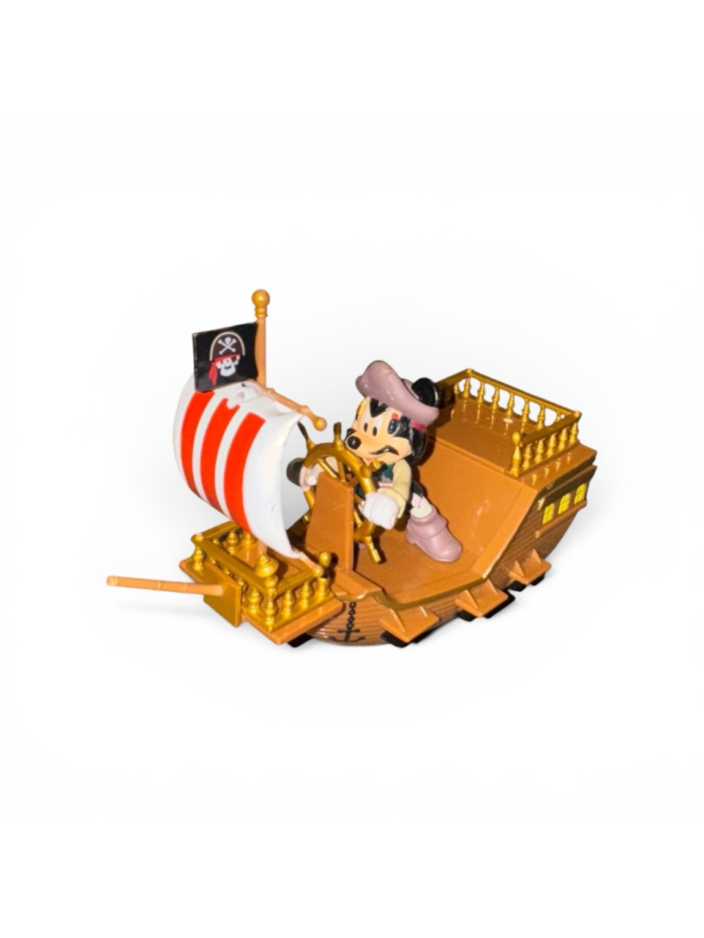 Disney Parks Mickey Mouse Pirates of the Caribbean Ship Pull Back Toy